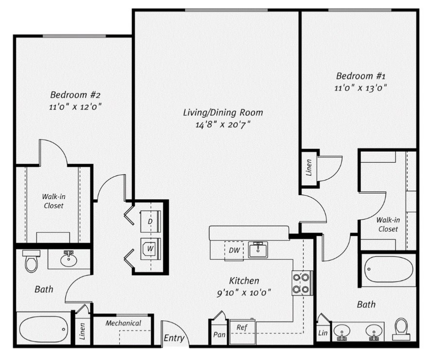 Salix Juanita Village_Kirkland WA_Floor Plan_Two Bedroom B Salix Juanita Village_Kirkland WA_Floor Plan_Two Bedroom B